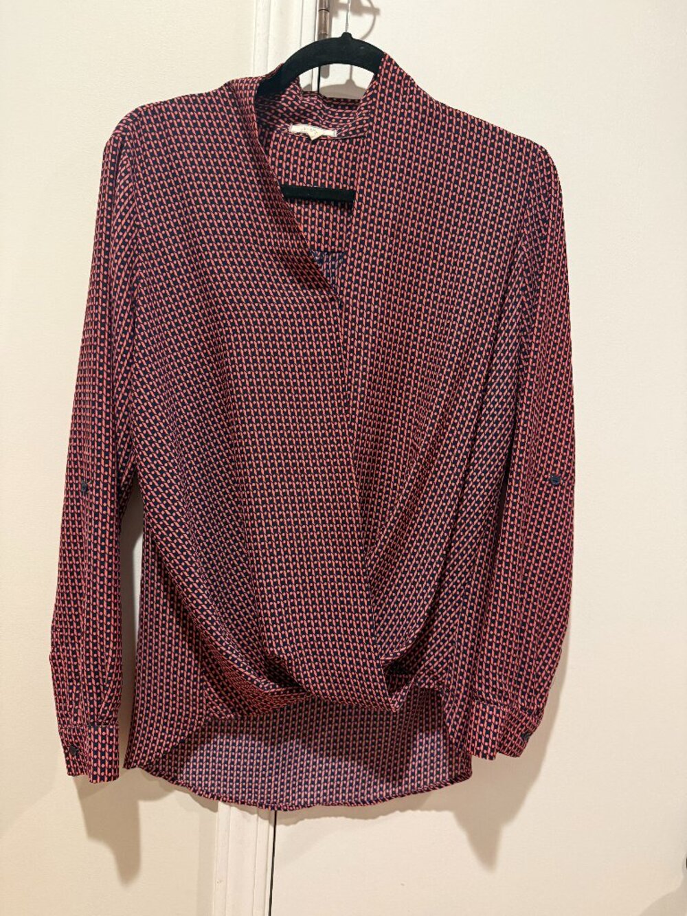 Pleione Faux Wrap Blouse (M)